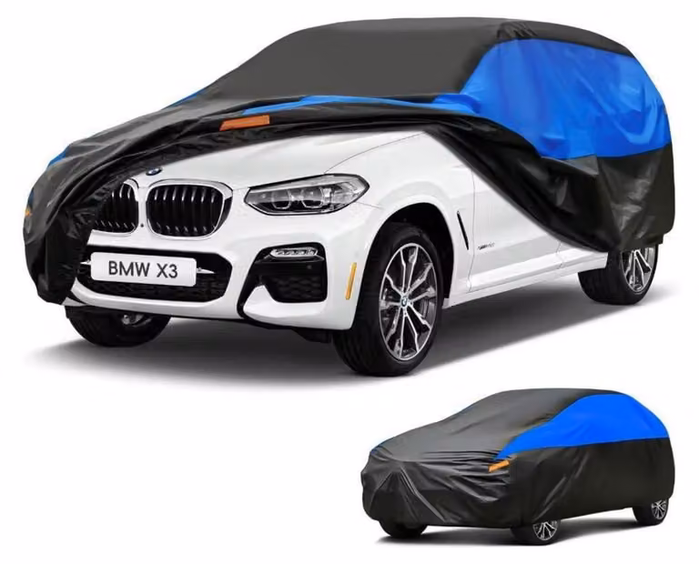 Copertura impermeabile e traspirante per auto, adatta a BMW X3 (modelli dal 2010 al 2024), disponibile nei colori nero e blu