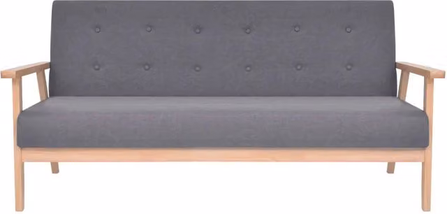Divano a 3 Posti-Sofa 3 Posti in Tessuto Grigio Scuro 785485