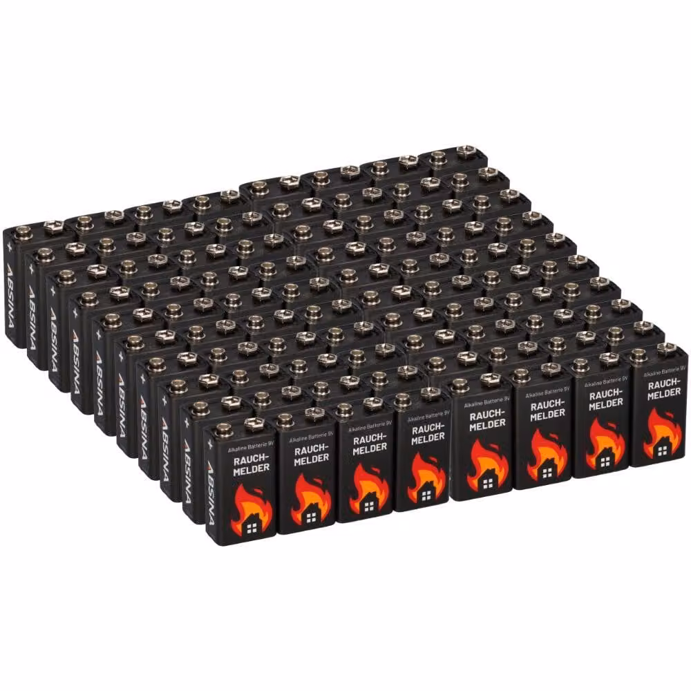 80x batteria per rilevatore di fumo a blocco da 9V per i giocattoli dei dispositivi di misurazione del rilevatore di fumo