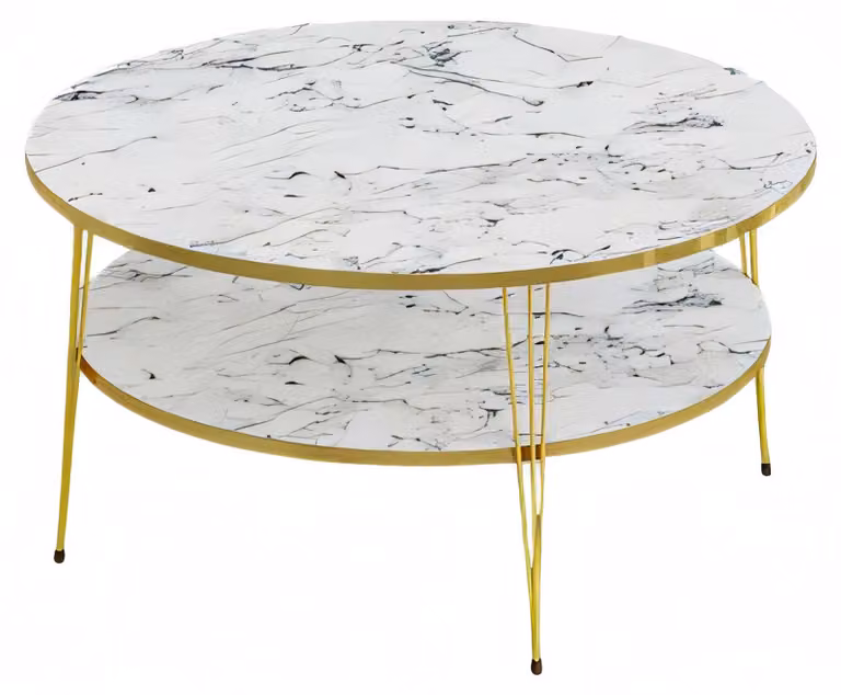 Weißer Holz-Couchtisch im modernen Design