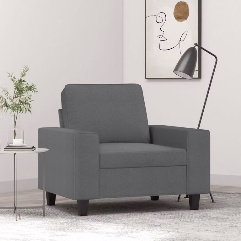 Maison Exclusive - Poltrona grigio scuro 60 cm tessuto