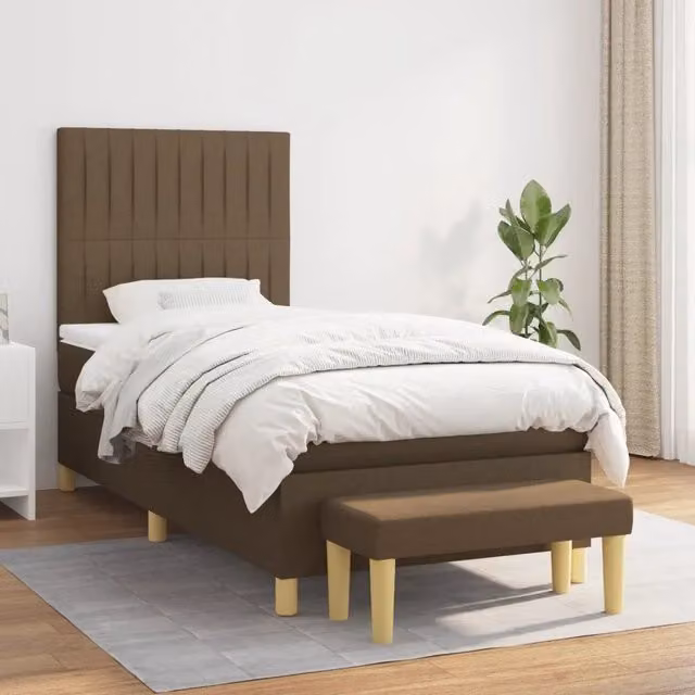 Letto Ibrido con Giroletto a Molle e Materasso vidaXL, Marrone e Bianco, L 80 cm x P 200 cm – 1