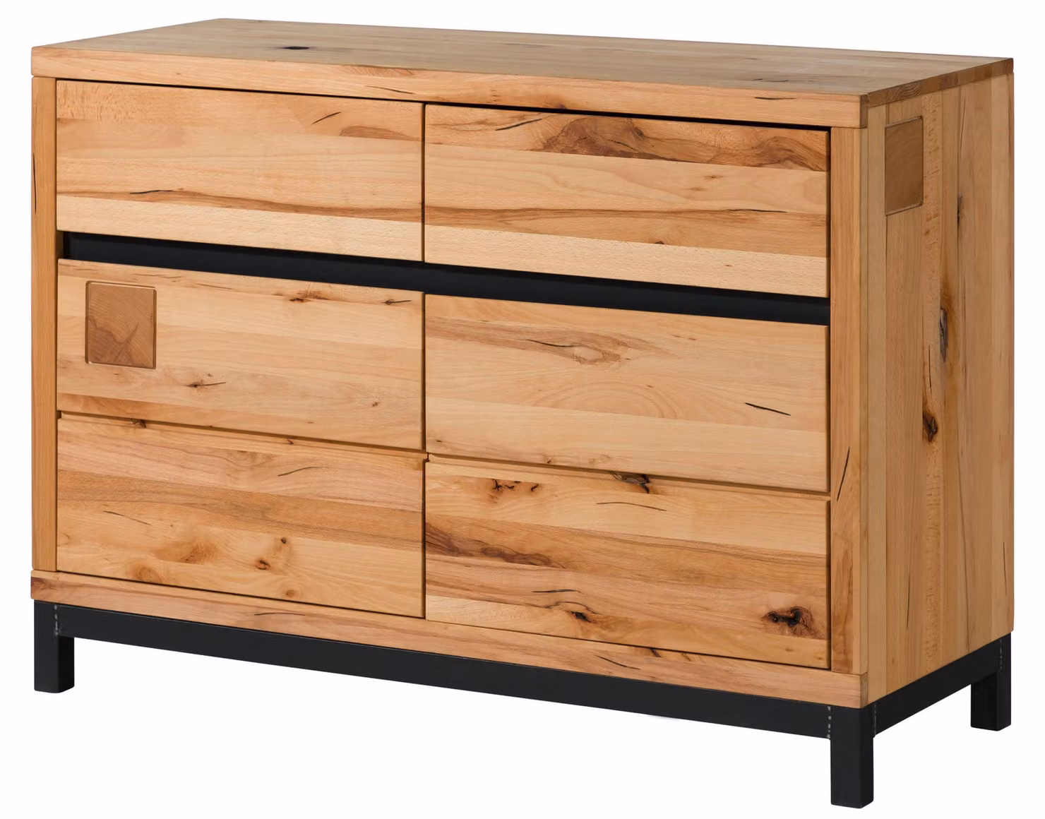 MASSIVMOEBEL24 | Credenza in legno di faggio 120x45x85 oliato naturale VILLANDERS #111