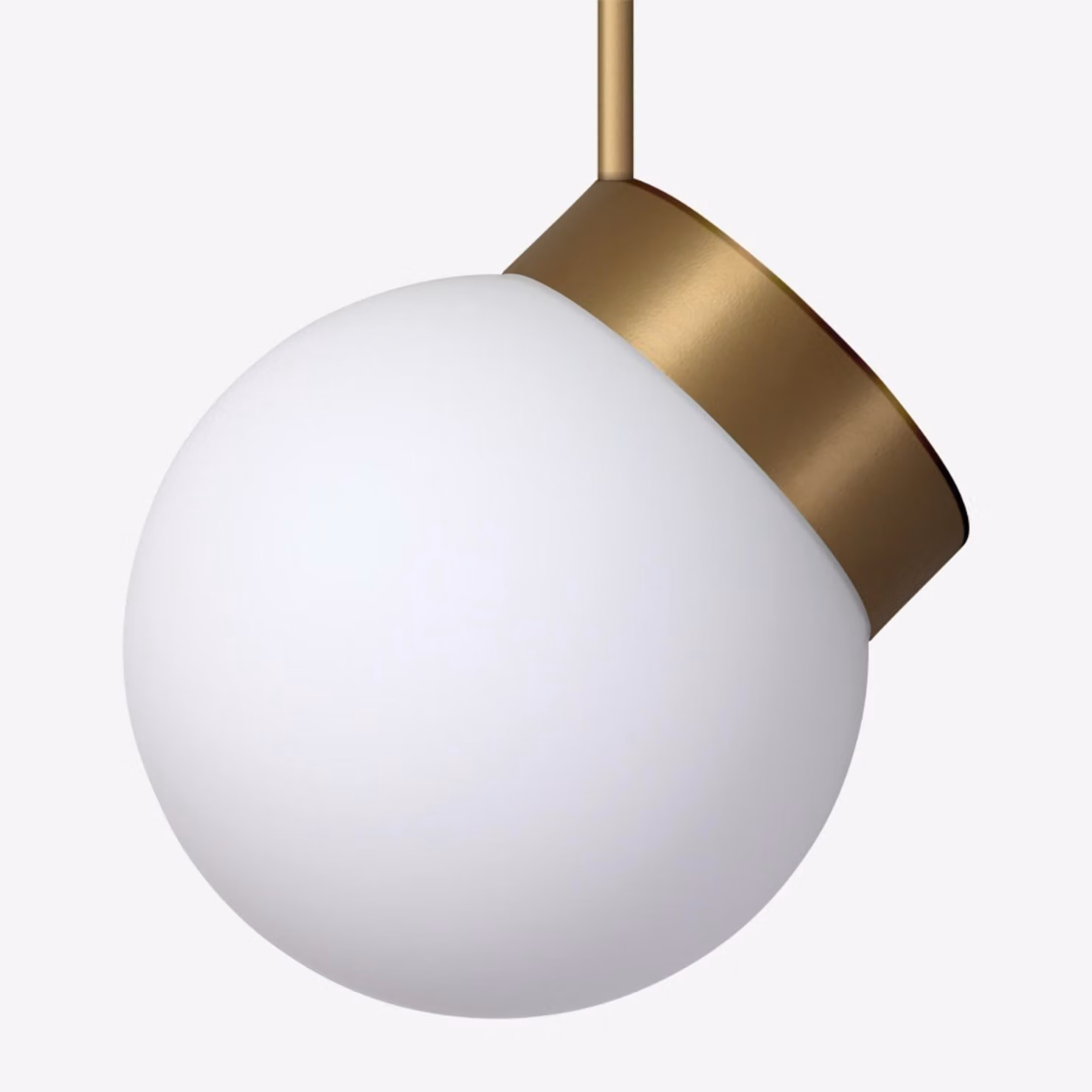 Lampada a sospensione LUCIS POLARIS ZTR 11,6 W LED 4000 K vetro ottone opalino ZTR.L2.280.74