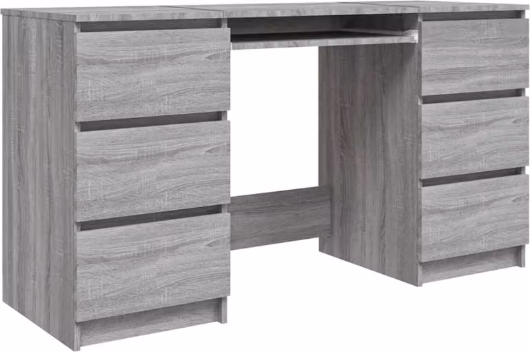 Scrivania Grigio Sonoma 140x50x77 cm in Legno Multistrato