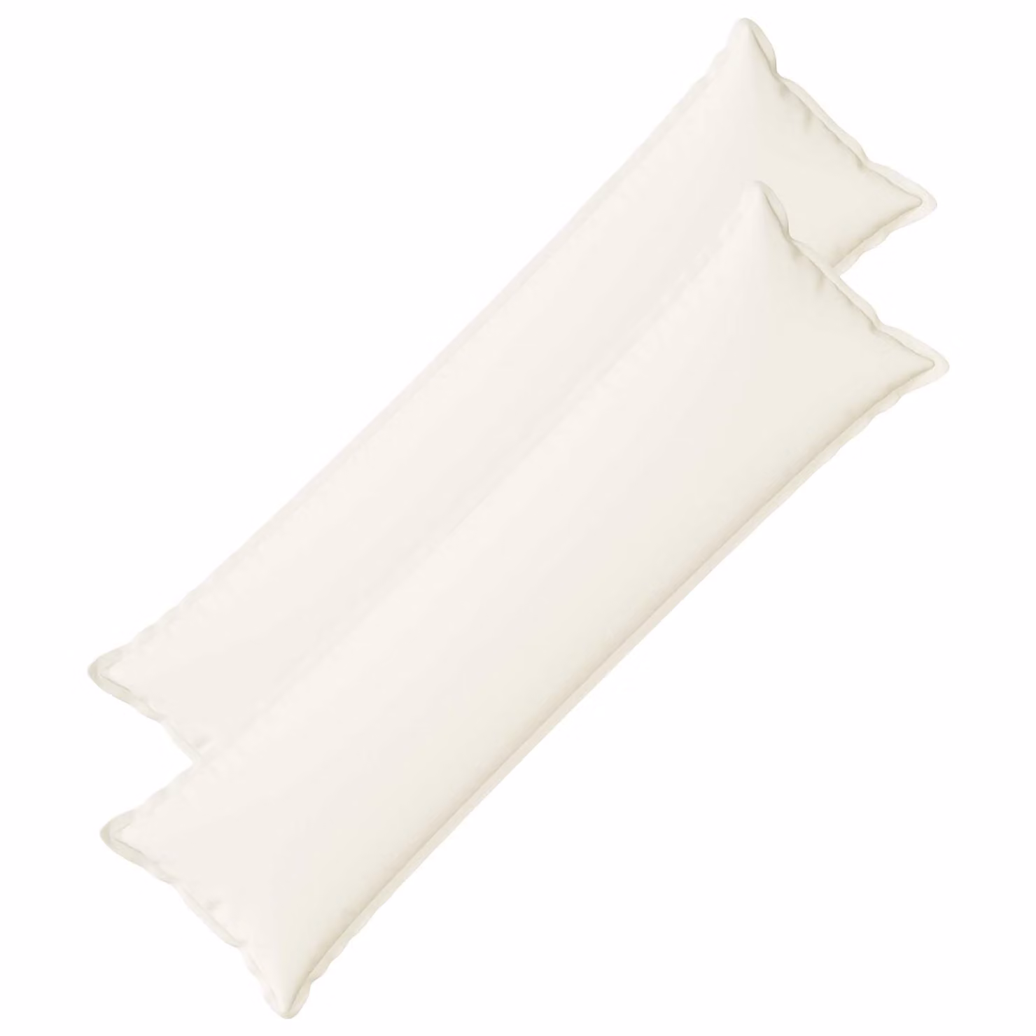 Set di 2 federe vidaXL HOUTEN bianche in poliestere, L 145 cm x L 40 cm