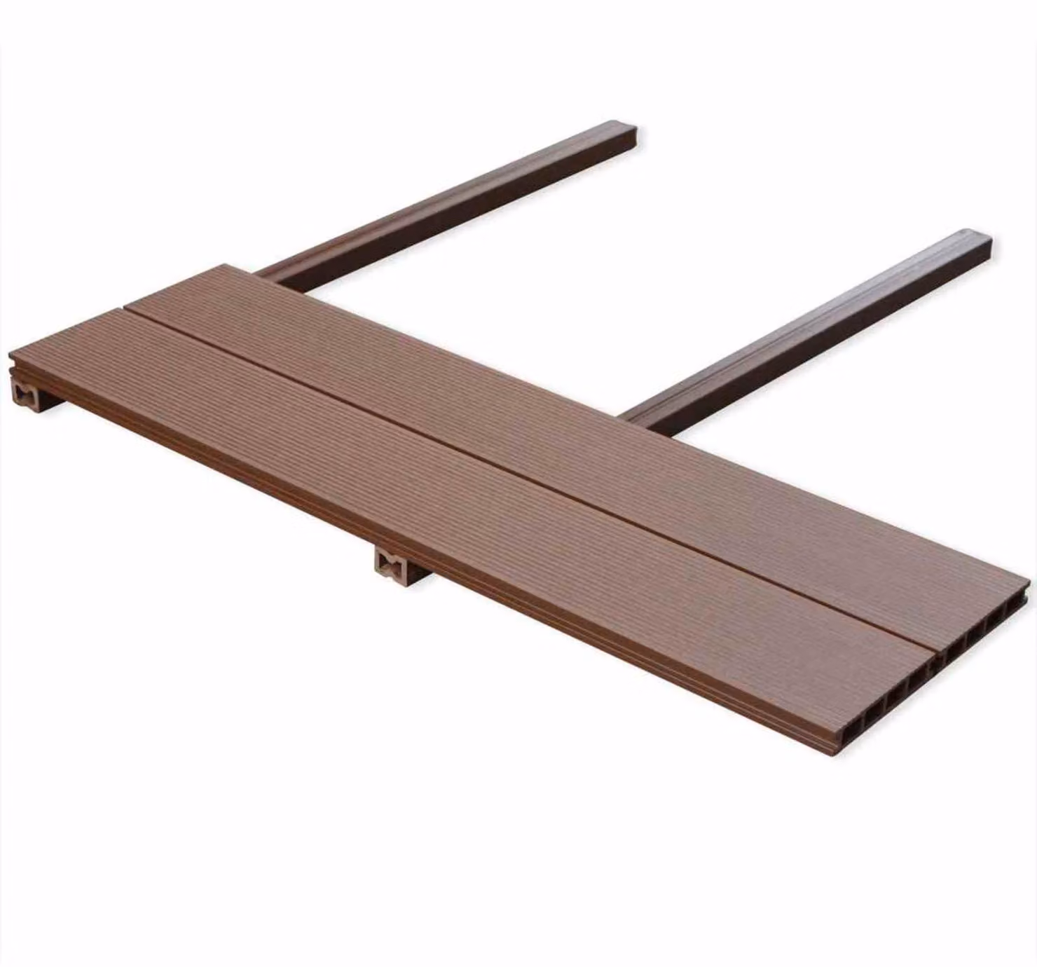 Pavimento da Deck 6 pcs Marrone WPC