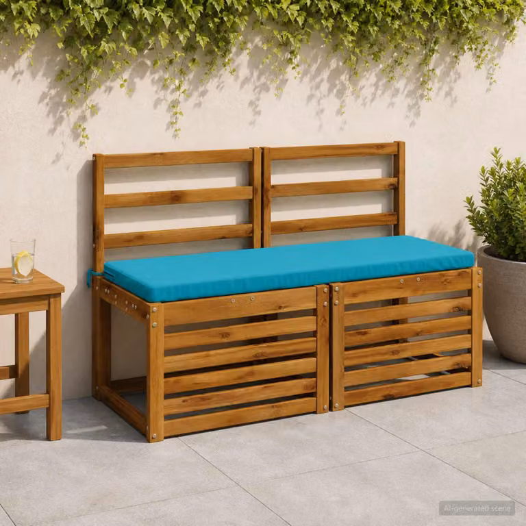 Cuscino per panchina vidaXL SOEST rettangolare in poliestere turchese con rivestimento rimovibile e resistenza ai raggi UV