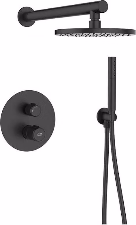 Miscelatore da incasso per doccia di design con set nero