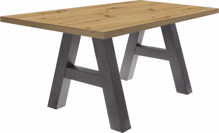 Tavolo da pranzo Elia 4 200 x 100 x 75 Tavolo da pranzo grafite/rovere nodoso 13278-200