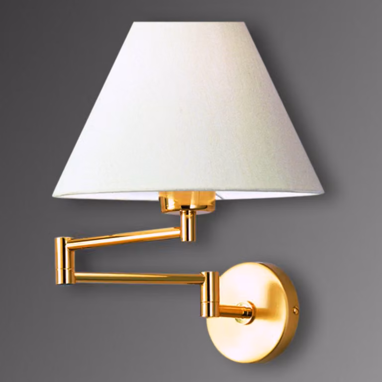 Knapstein Applique da parete LIVAS, dimmerabile, Ottone / Oro, Soggiorno / Sala da pranzo, Ottone, Design, Applique