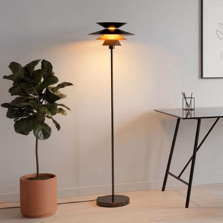 OSRAM Lampada da terra Decor Element, dimmerabile, Nero, Soggiorno / Sala da pranzo, Metallo, Moderno, Lampada da terra