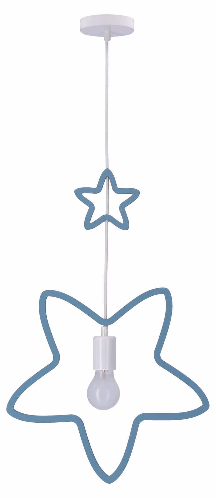 Lampada a sospensione per camera bambini SINGLE 6 - 1xE27, 20W, bianco / blu