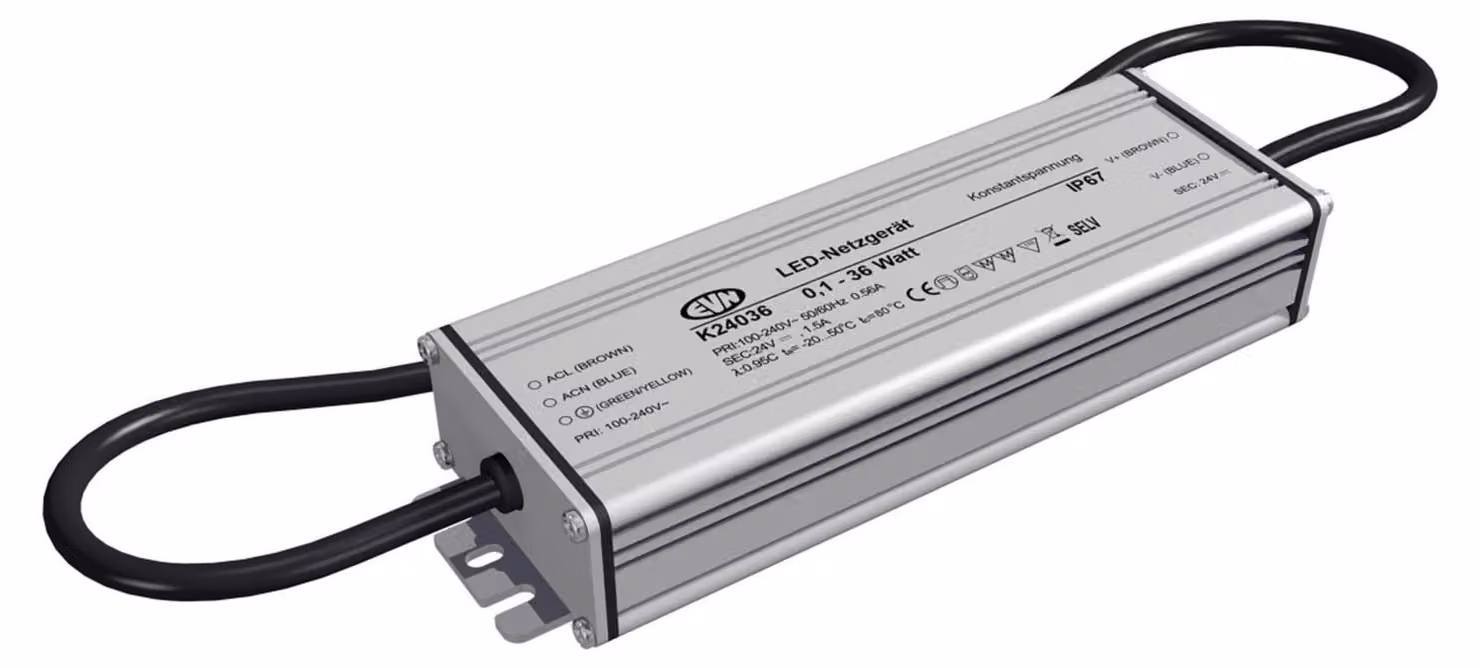 EVN Lichttechnik Alimentatore LED 24VDC 0-36W IP67 K 24036