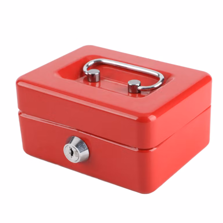 Cassetta dei contanti con vassoio dei soldi, cassetta di sicurezza di stoccaggio, cassetta dei contanti di bloccaggio, salvadanaio con vassoio dei soldi, organizzatore di risparmio di denaro, cassetto dei contanti