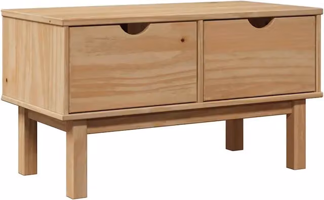 Panca da corridoio OTTA in legno di pino color marrone stile rustico L 80 x P 40 x H 45 cm