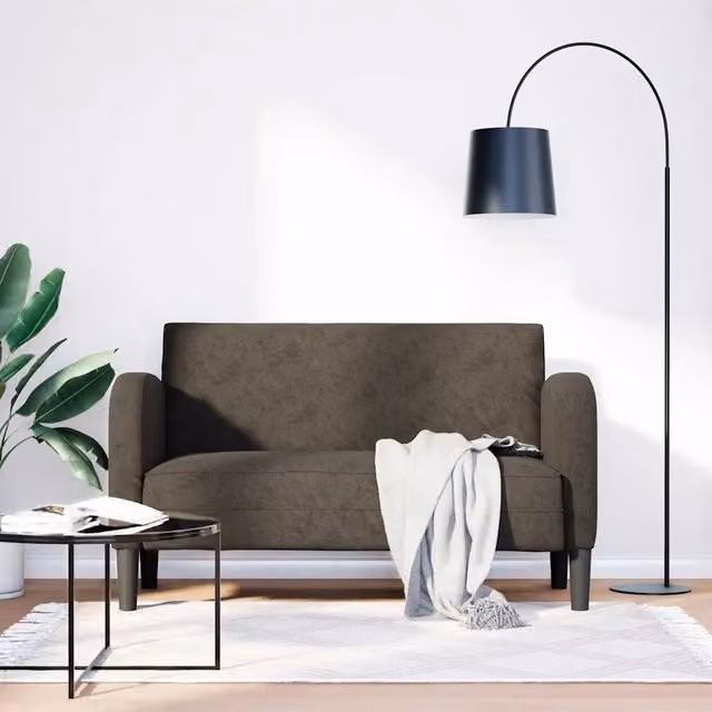 Divanetto moderno vidaXL in similpelle grigio per il tuo soggiorno, L: 110 cm, P: 70 cm, H: 67 cm