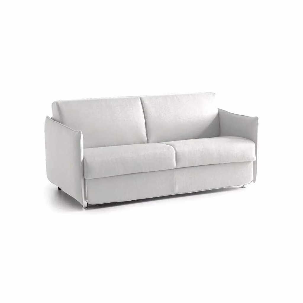 Monleale Divano Fisso 2 Posti Moderno Made in Italy con Rivestimento Sfoderabile Grigio L: 160 cm, P: 95 cm, H: 90 cm – 2