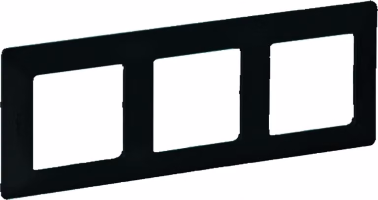 Legrand Valena Life, cornice, tripla, nera, 1 pz.