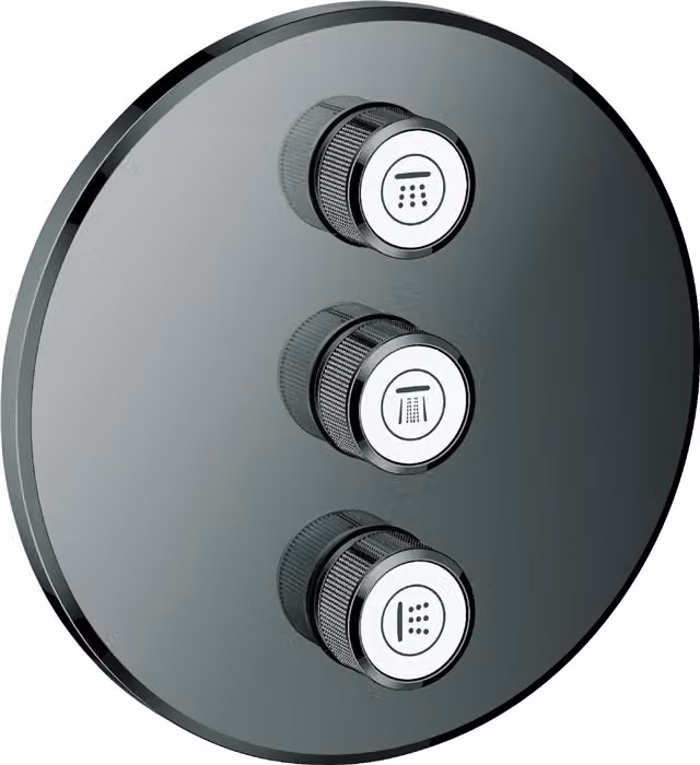 Grohe Grohtherm SmartControl - Regolatore da incasso a tre vie, Grafite dura 29122A00
