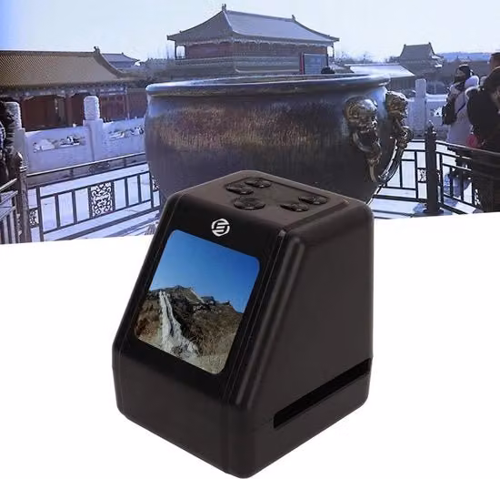 Scanner per negativi e diapositive Equivera nero con connessione USB-A
