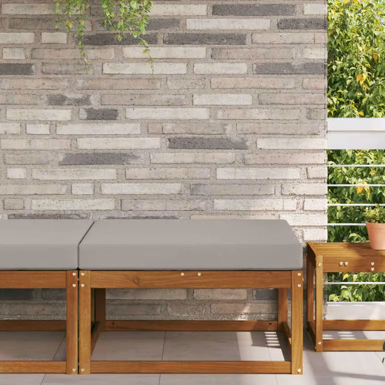vidaXL Cuscino quadrato per divano da esterno in poliestere, Grigio, 80 x 80 cm