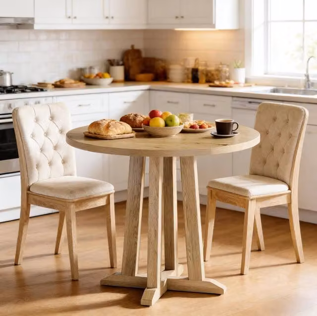 Tavolo rotondo 80 cm marrone – per 2-4 persone, stile rustico