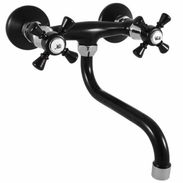 Slezák-RAV Slezák Rav Miscelatore per lavello/lavandino A MK301/21CMATC Colore: nero opaco/cromo, Dimensioni: 100 mm