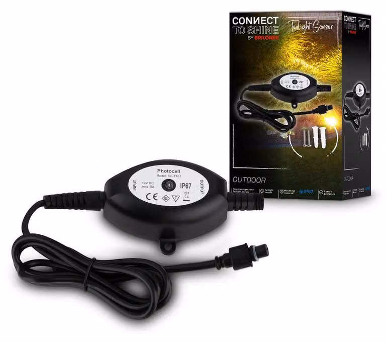 CONNECT TO SHINE Sensore crepuscolare con connettore a spina, IP67