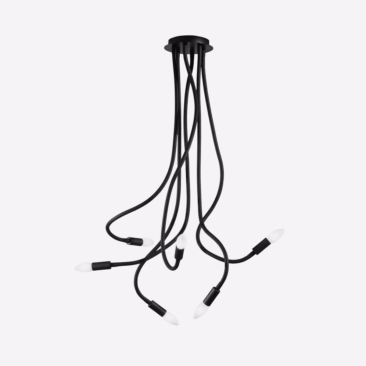 LUCE Design Lover Lampada da soffitto a 6 luci E14 nera