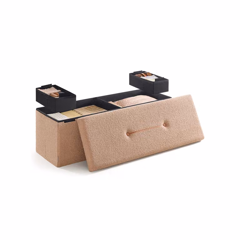Pouf Contenitore, Marrone Cammello / 110l cm