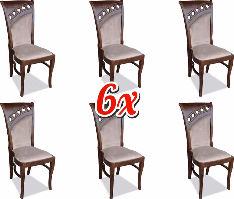 Garnitur Küchen Wohnzimmer Esszimmer Set Designer Stuhl Set 6x Stühle Polster