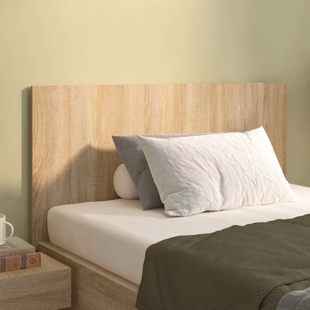 Testiera Letto vidaXL in Legno Multistrato Rovere Sonoma, L 120 x P 1,5 x H 80 cm