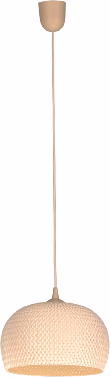 Lampada a sospensione Boho beige 1xE27x60W in plastica, dimensioni: 105x28x28 cm, IP20, Kaja