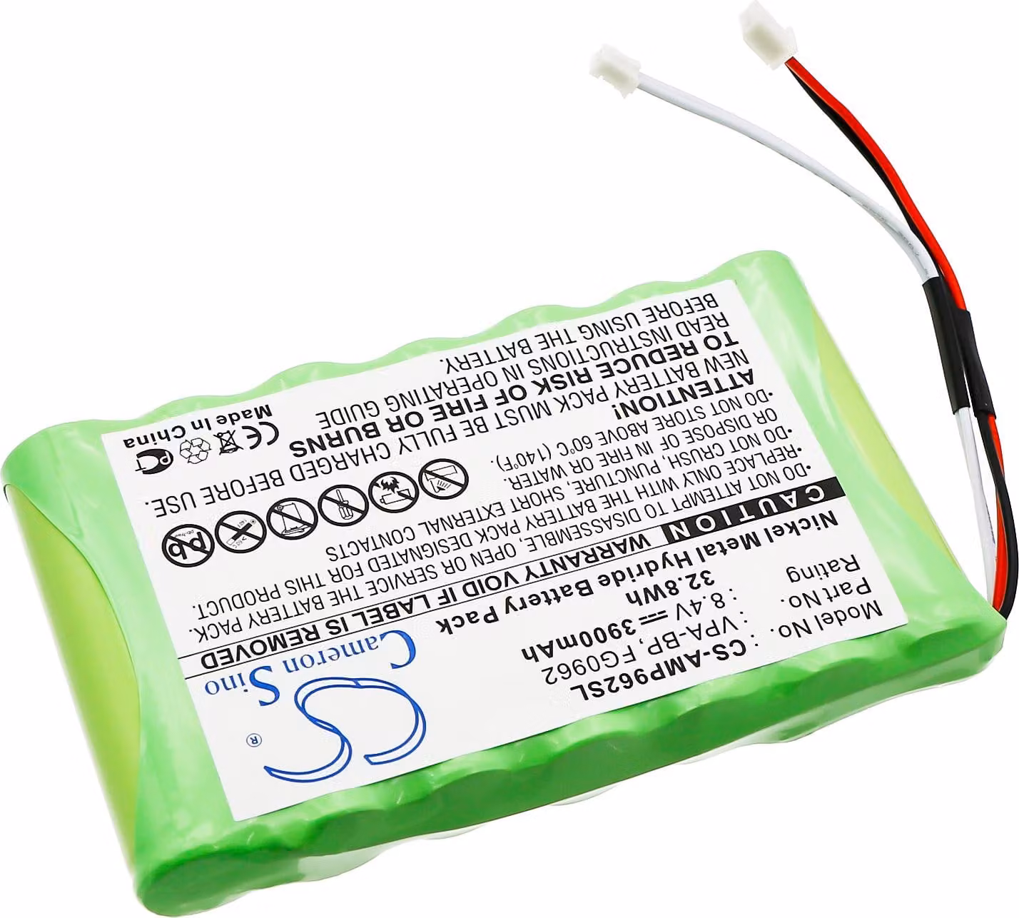 TECHTEK Batteria compatibile con [AMX] touchscreens VPW-GS, Viewpoint VPW-CP sostituisce FG0962, per VPA-BP