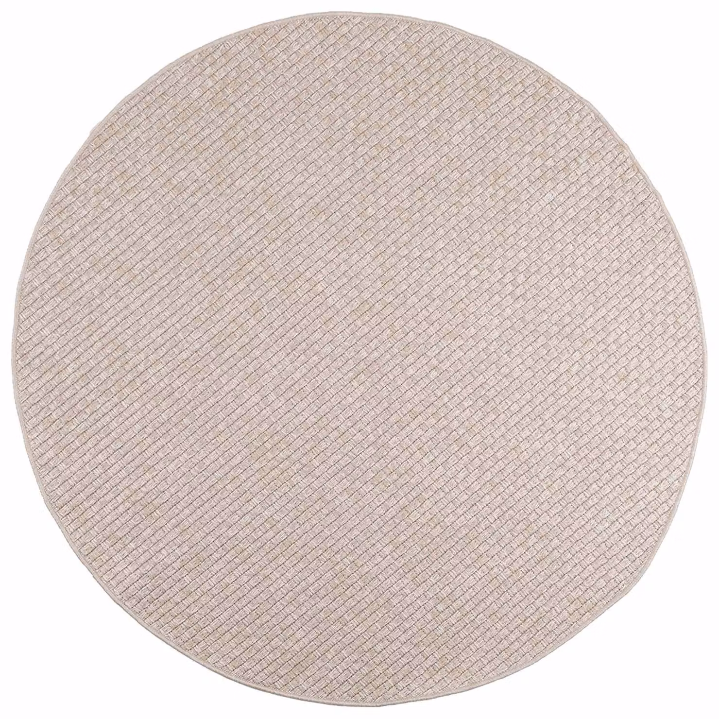 Tappeto rotondo vidaXL FARO beige in poliestere, Ø 120 cm