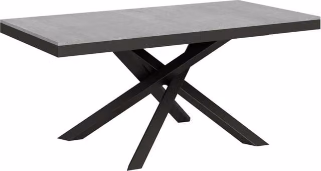 Tavolo allungabile Itamoby Volta Evolution in cemento con telaio in metallo antracite L: 90-440 cm, P: 180 cm