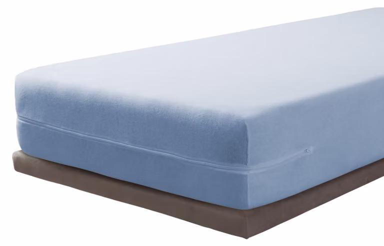 Coprimaterasso 90x200 cm, in pile di cotone, con cerniera