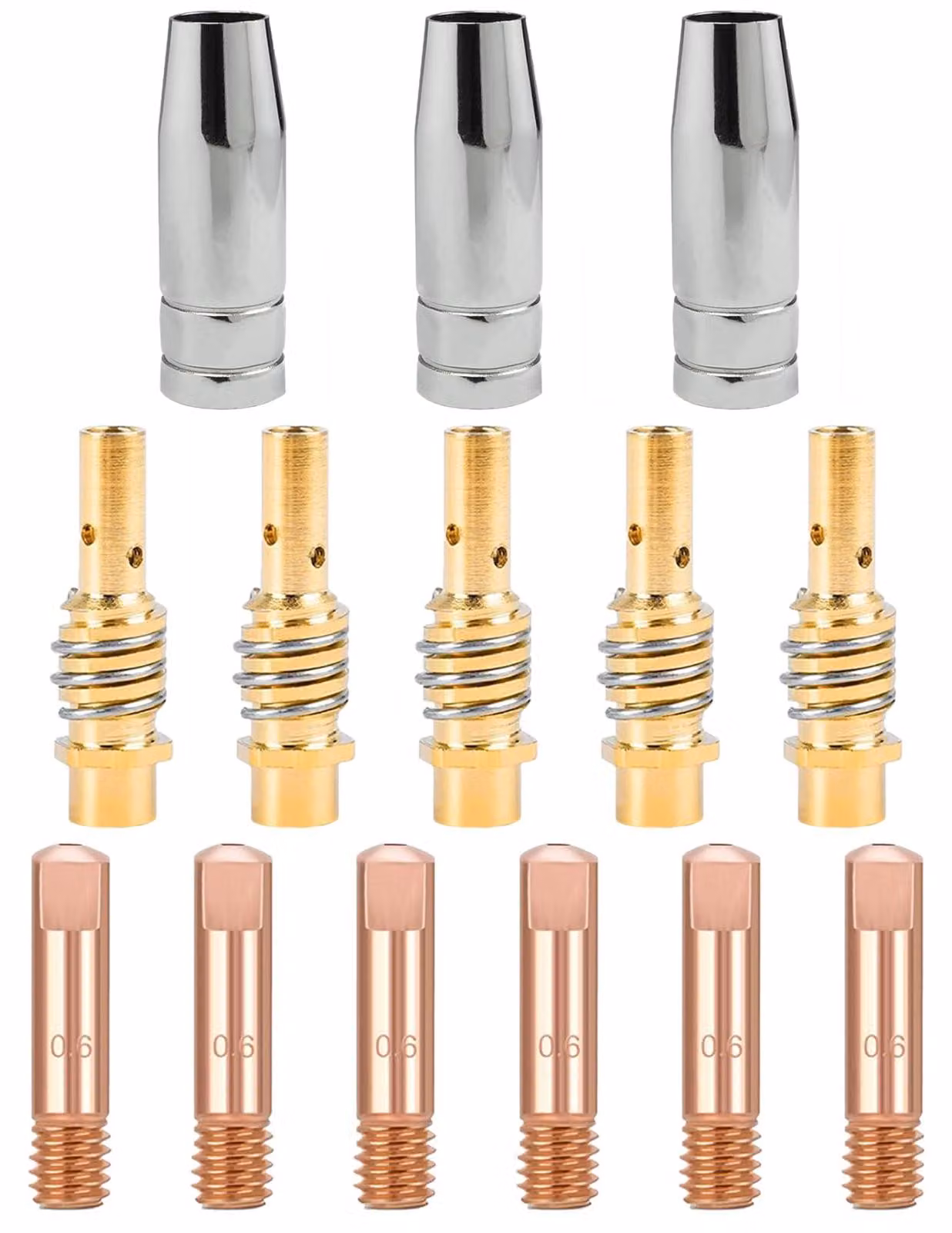 14 accessori per saldatrice MIG/MAG, set di materiali di consumo