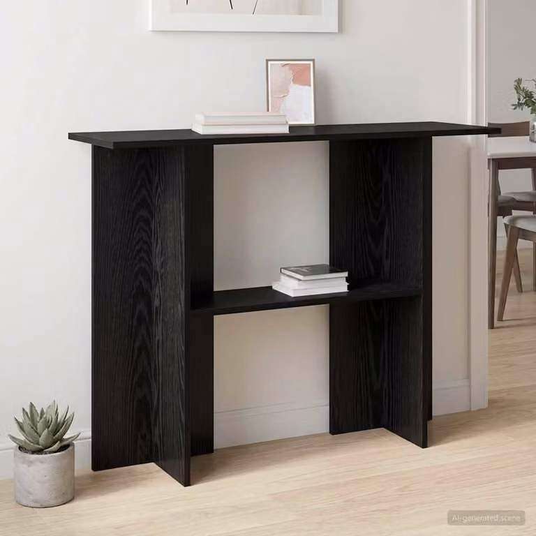 vidaXL Tavolo consolle moderno in nero L: 100 cm, P: 30 cm, H: 75 cm