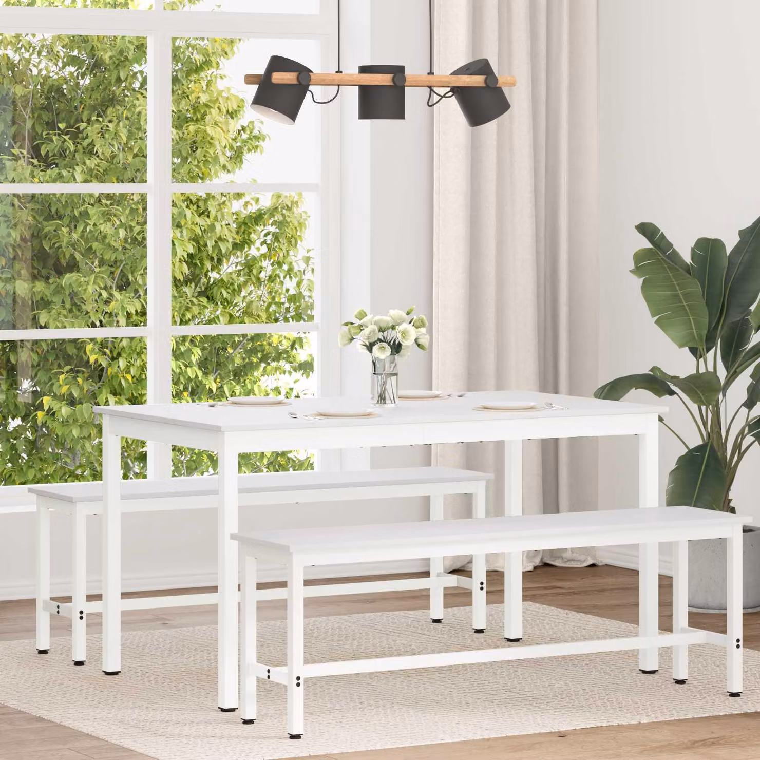 Maison Exclusive - Tavolo da pranzo bianco 140 x 80 x 75 cm Legno di pino massiccio