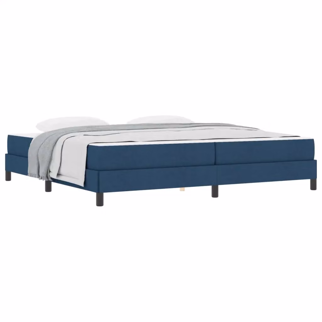 vidaXL Letto a molle moderno in tessuto blu L: 200 cm, P: 200 cm, H: 45 cm – 2