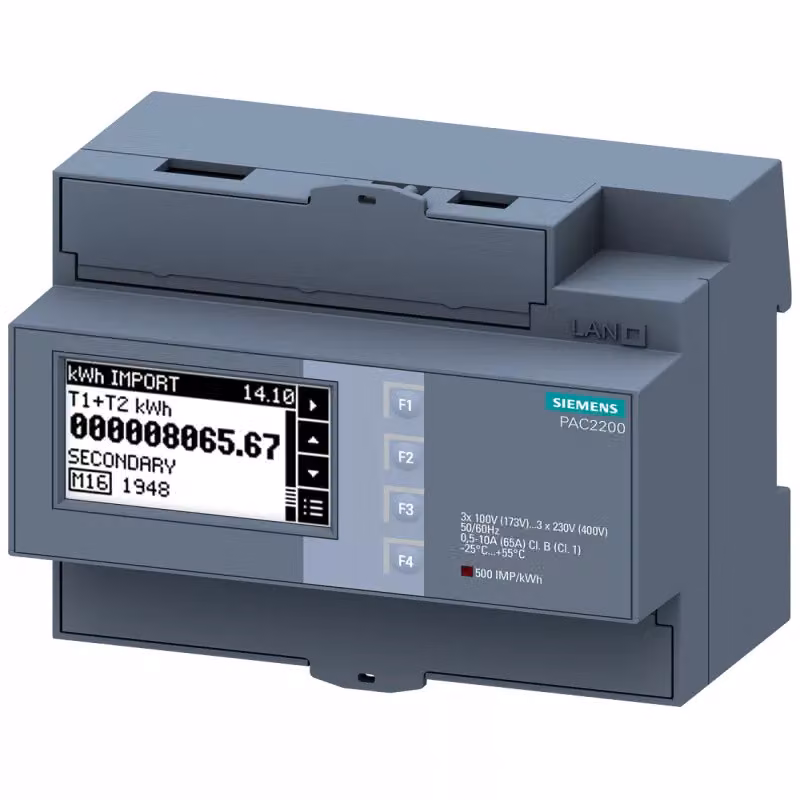 Siemens 7KM2200-2EA40-1HA1, corrente elettrica, kWh, grado di protezione IP40, 65 A, 536 g, 536 g