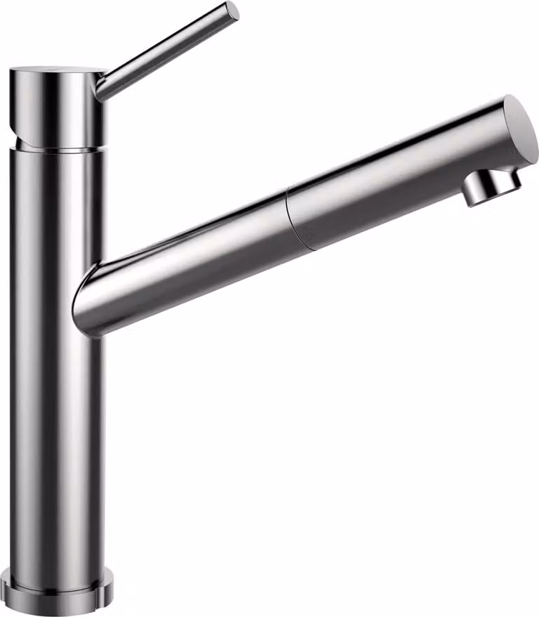 Rubinetto Schock Altos W 529125EDM, acciaio inox massiccio, alta pressione, estraibile