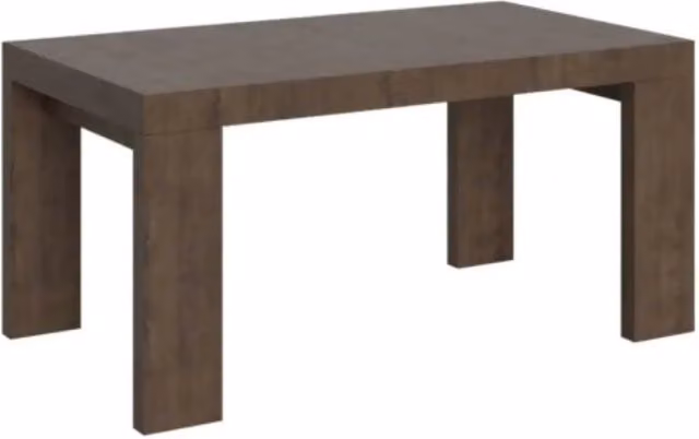 Tavolo allungabile moderno Roxell colore marrone con piano in MDF laminato L: 160-420 cm, P: 90 cm