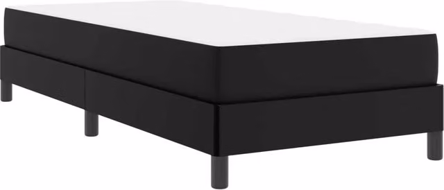 Letto singolo | Letto per adulti | Struttura del letto con materasso Nero 90 x 200 cm Tessuto