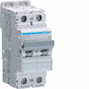 Interruttore Hager LS 2 poli 10kA/15kA C-6A 2M NCN206