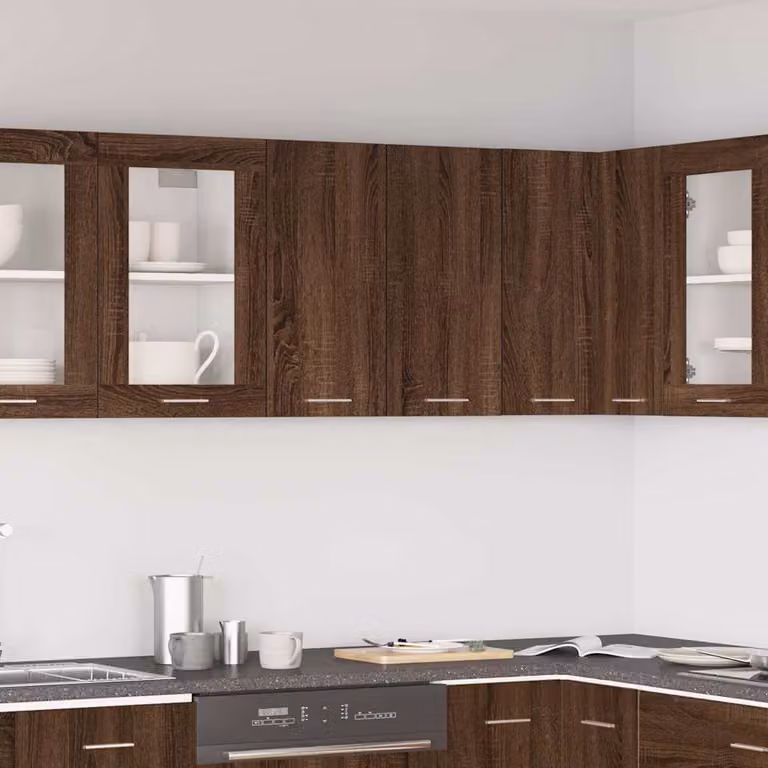 Pensile da cucina moderno vidaXL Lyon in rovere marrone con ante a battente L/P/H: 60 x 31 x 60 cm