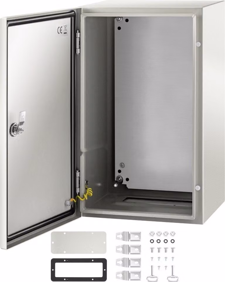 Scatola di giunzione industriale - Scatola di giunzione Acciaio al carbonio, 50x30x25cm - IP66 e NEMA Waterproof - Scatola di giunzione per fabbriche, cantieri e centri commerciali