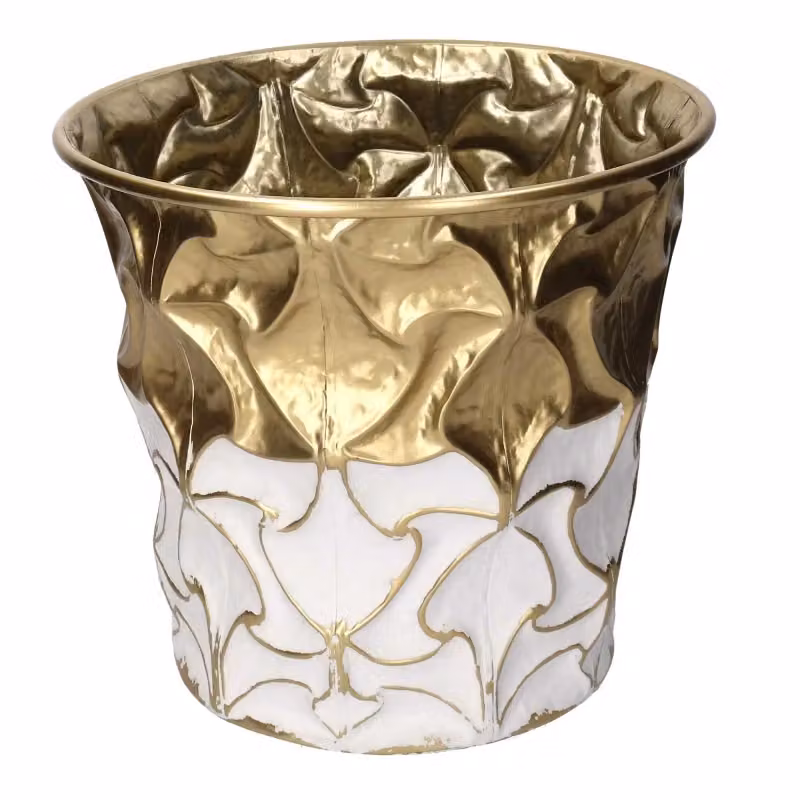 Portavaso tondo in metallo Vacchetti oro bianco diametro: 37 cm, Altezza: 34 cm – 2